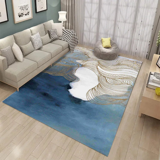 GoldAura  Nordic Style Abstract Floor Mat