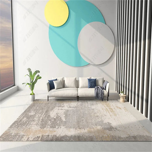 Modern Geometric Living Room Sofa Coffee Table Carpet